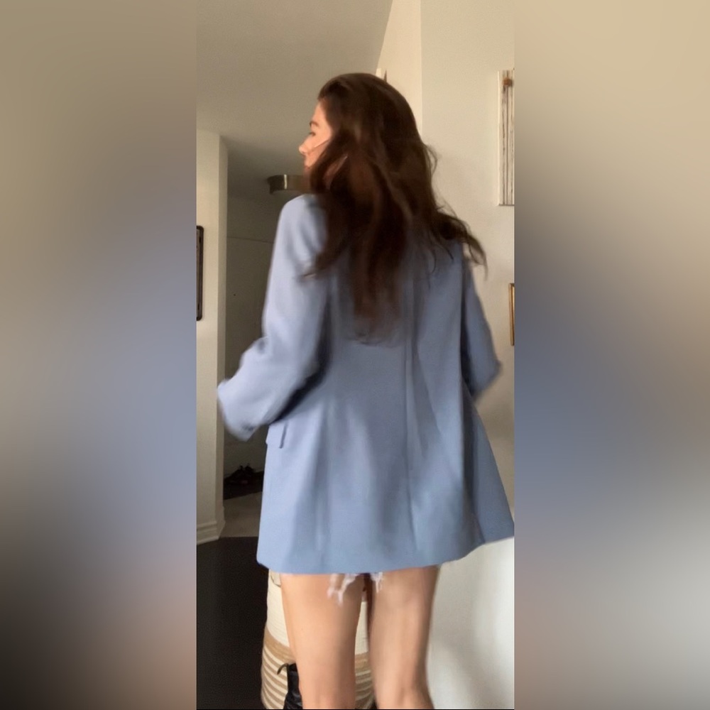 Blue double breasted blazer - Picture 5 of 9
